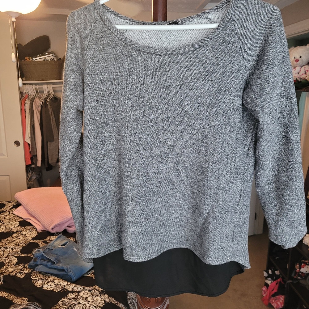 Open back sheer shirt